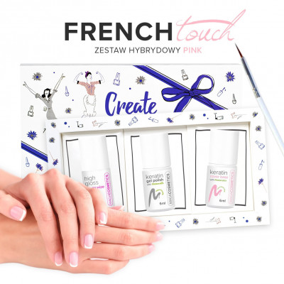 French PINK nail gel set